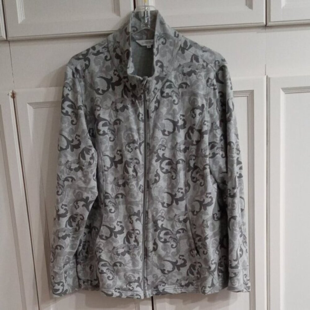 Northern Reflections Women's XL Long Sleeve Front Zipper & Two Side Pockets Prin